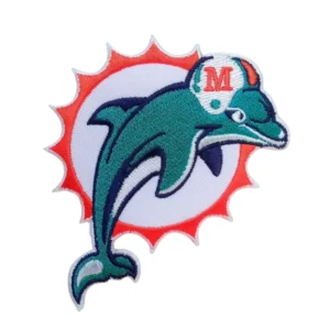 Miami Dolphins Vintage Sunburst M Cap Logo Patch