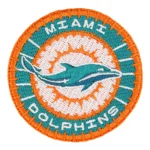 Miami Dolphins Orange Round Logo Patch