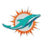 Miami Dolphins Primary Sunburst Logo Patch