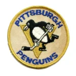 Pittsburgh Penguins Retro Gold Round Logo Embroidered Patch