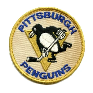 Pittsburgh Penguins Retro Gold Round Logo Patch