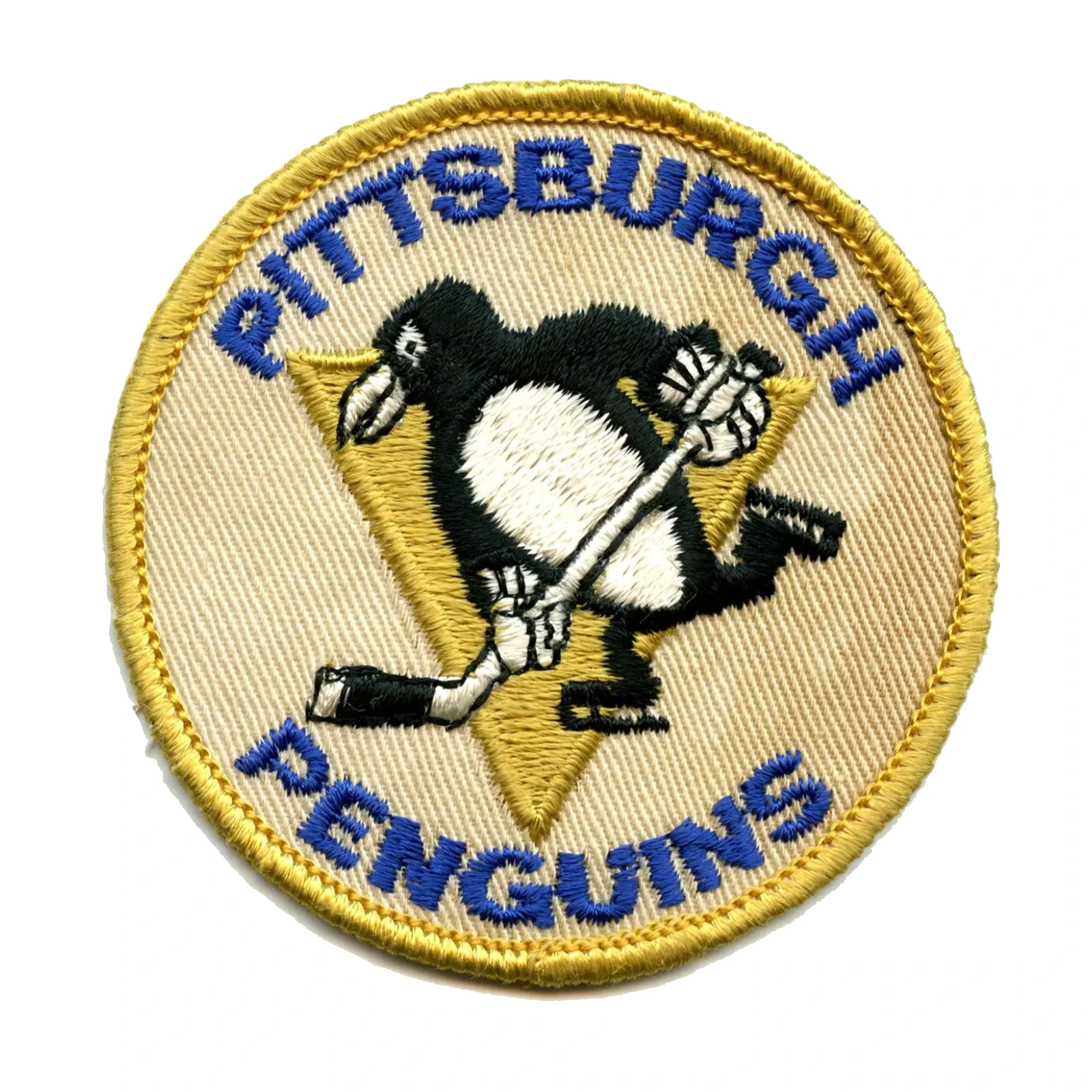 Pittsburgh Penguins Retro Gold Round Logo Patch