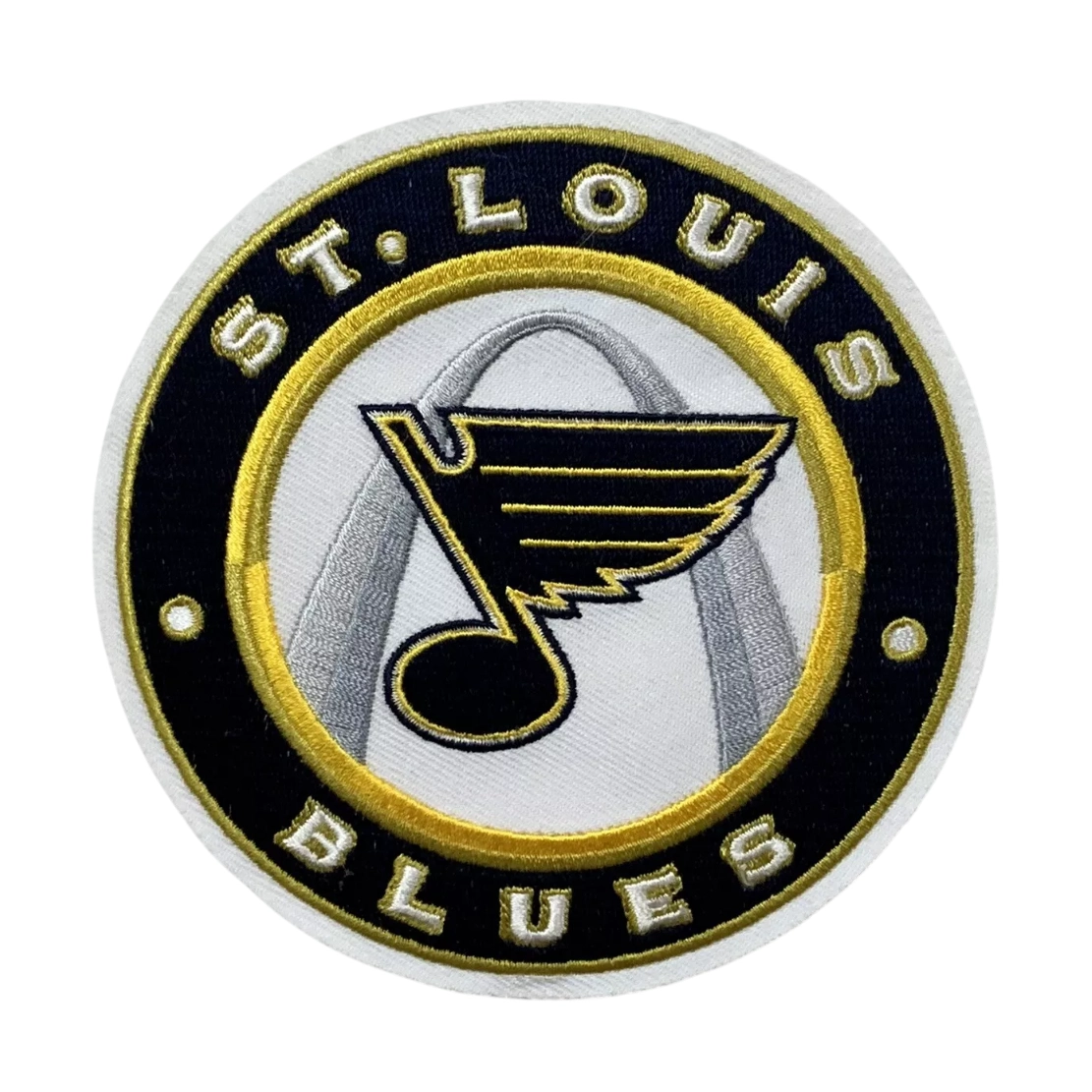 St. Louis Blues Retro Black Round Logo Patch