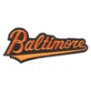 Baltimore Orioles City Script Logo Patch
