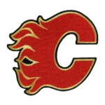 Calgary Flames Red Flaming C Logo Embroidered Patch