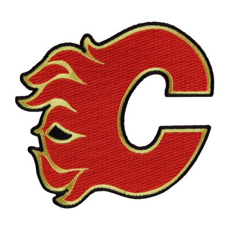 Calgary Flames Red Flaming C Logo Embroidered Patch