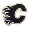 Calgary Flames Retro Black Flaming C Logo Patch