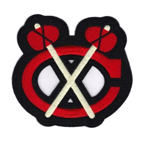 Chicago Blackhawks Crossed Tomahawks Logo Patch