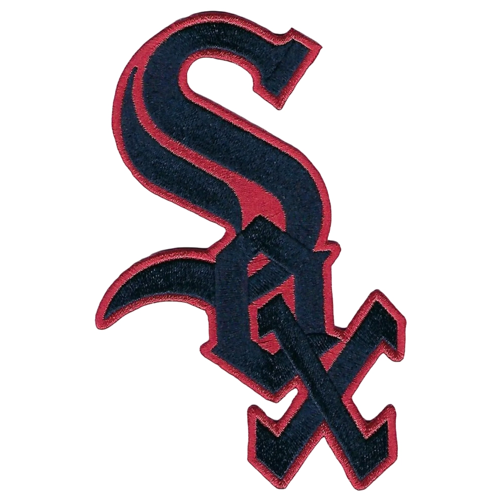 Chicago White Sox Black/Red Script Logo Patch