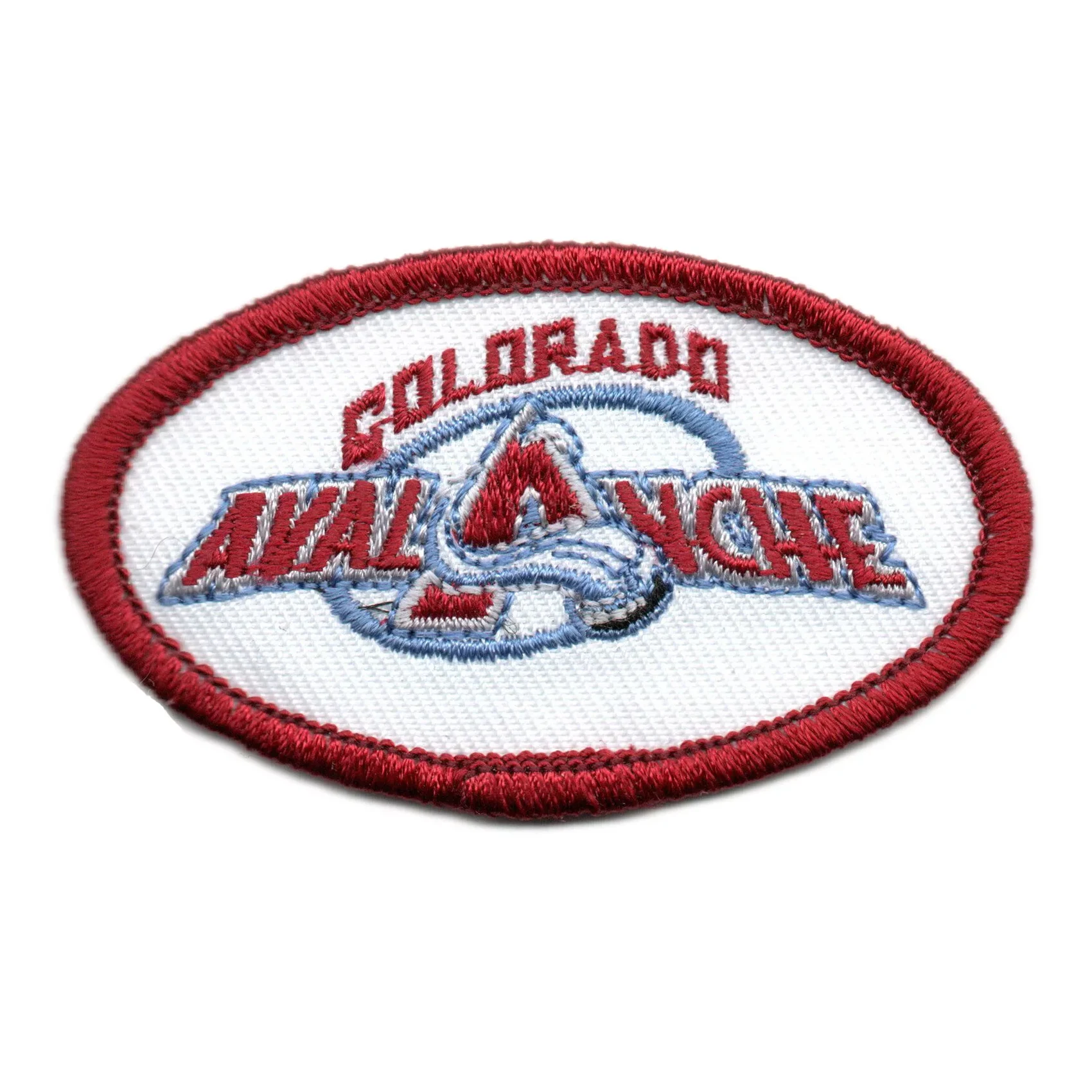 Colorado Avalanche Oval Wordmark Logo Patch