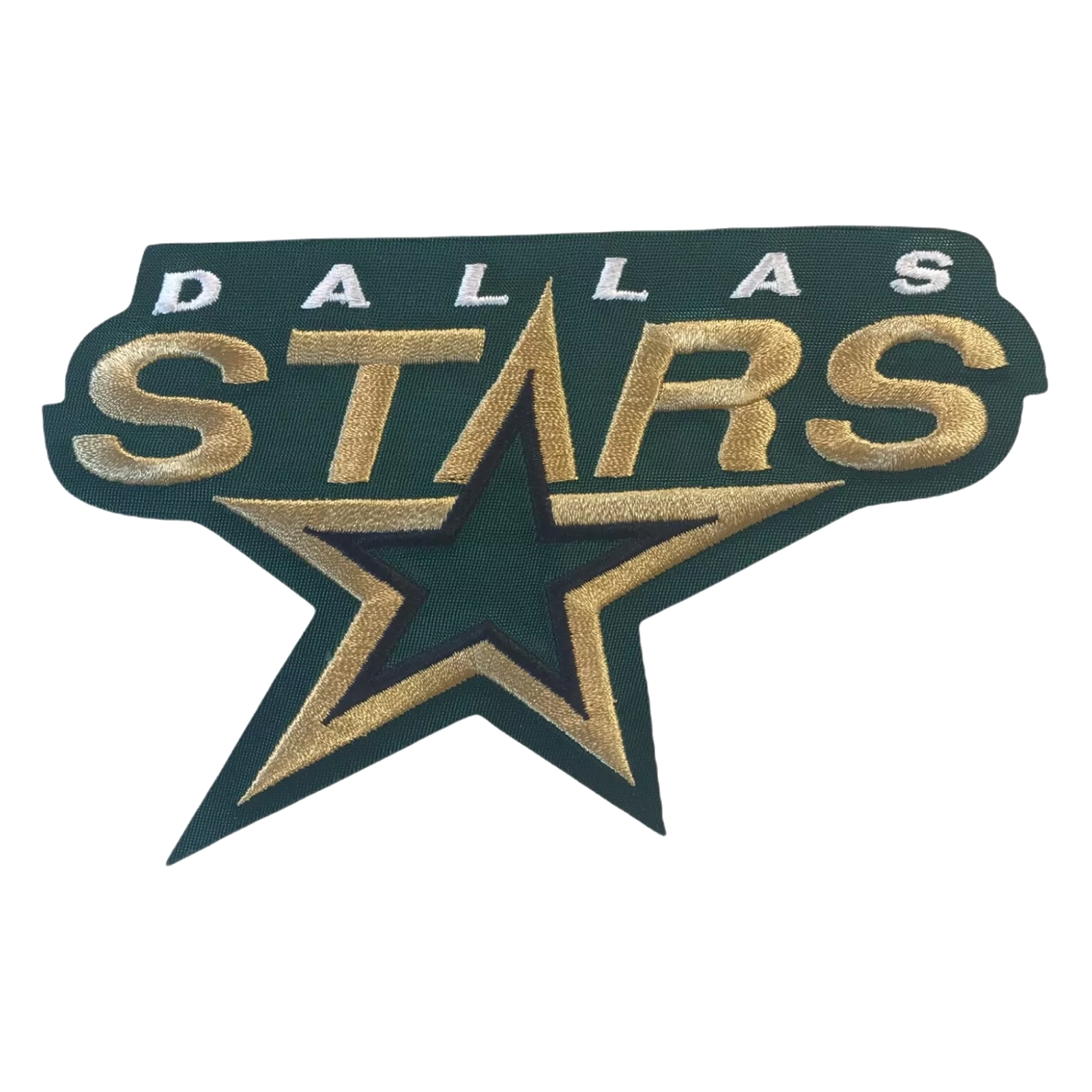 Dallas Stars Green Gold Star Wordmark Logo Embroidered Patch