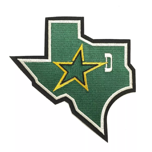 Dallas Stars Green Texas State Logo Patch