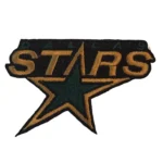 Dallas Stars Retro Black Gold Wordmark Logo Patch