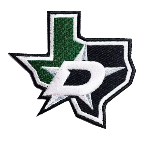 Dallas Stars Texas Outline With Letter D Logo Patch