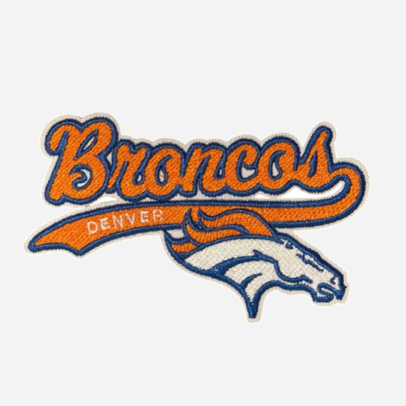 Denver Broncos Script Logo Embroidered Patch