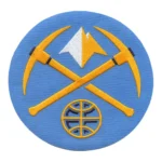 Denver Nuggets Round Retro Blue Logo Patch
