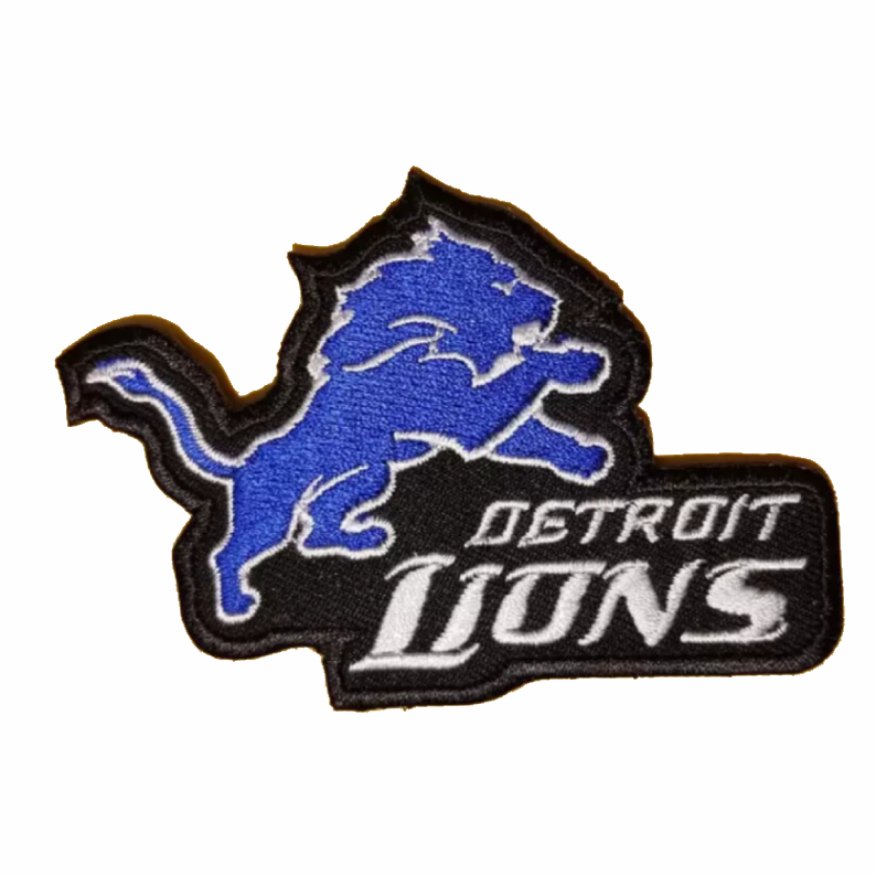 Detroit Lions Blue Lion Jump Logo Patch