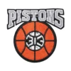 Detroit Pistons "313" Orange Basketball Logo Patch