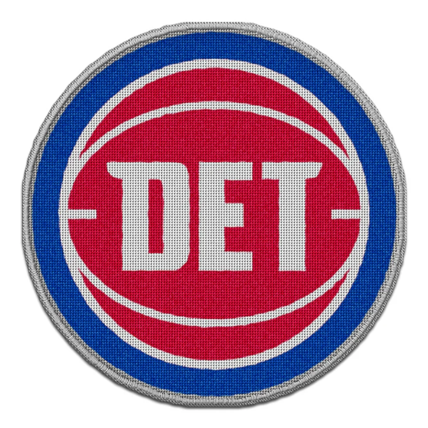 Detroit Pistons "DET" Basketball Logo Patch