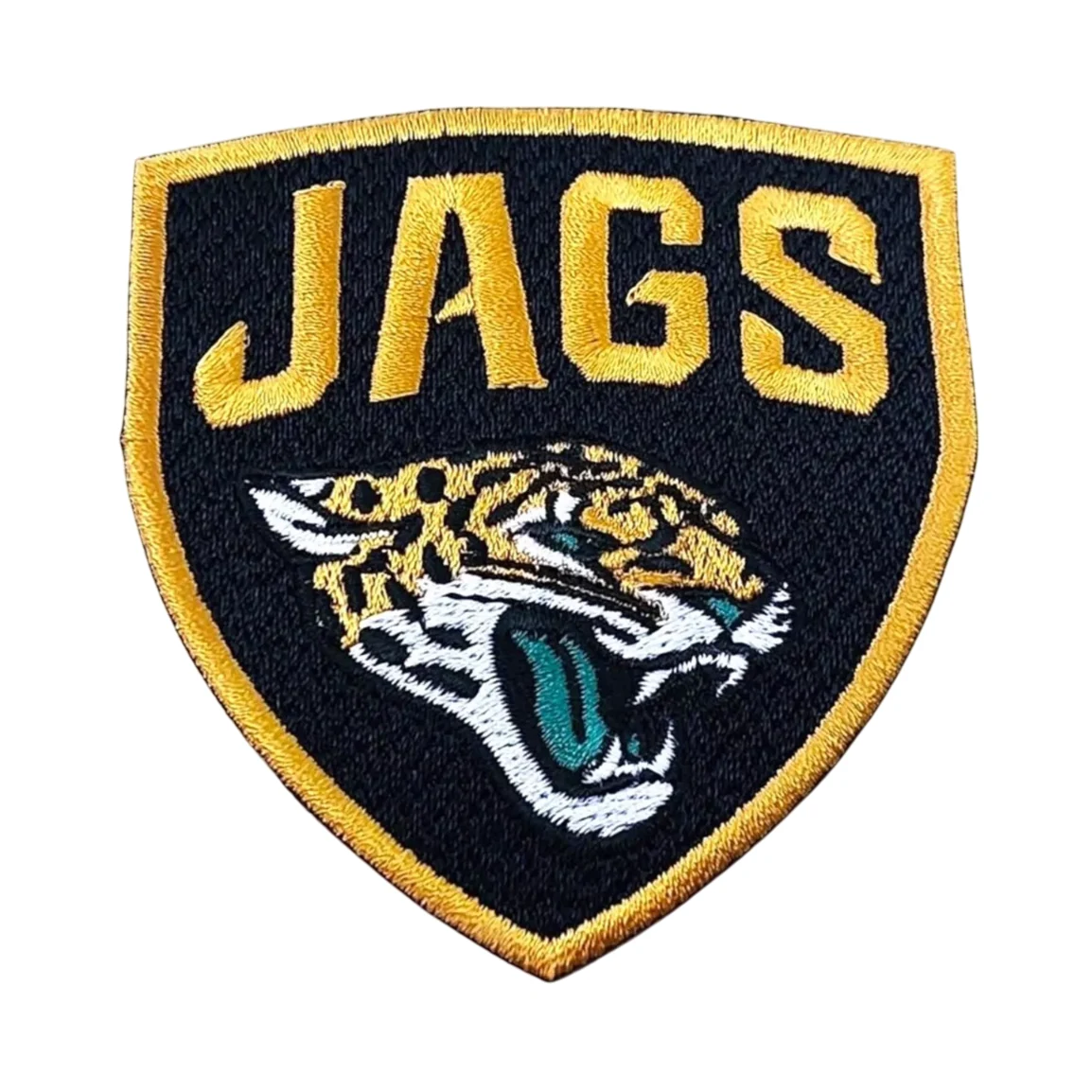 Jacksonville Jaguars "JAGS" Text Shield Logo Patch
