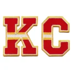 Kansas City Chiefs Red "KC" Lettering Embroidered Patch