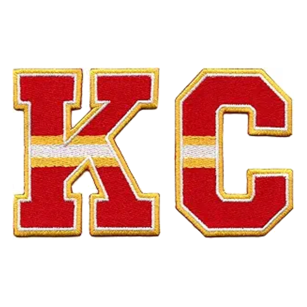 Kansas City Chiefs Red "KC" Lettering Patch