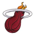 Miami Heat Flaming Ball Logo Embroidered Patch
