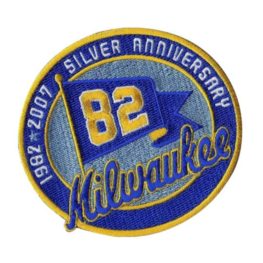 Milwaukee Brewers 1982 anniversary logo patch
