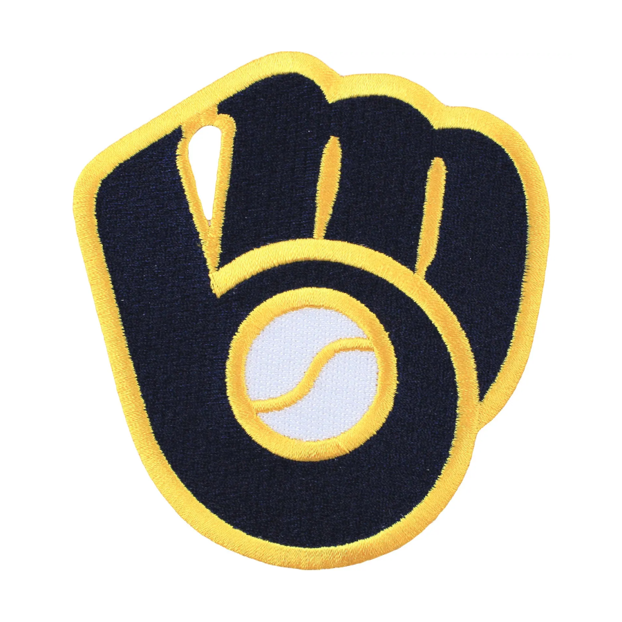 Milwaukee Brewers black glove logo patch