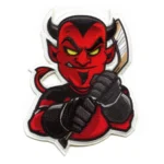 New Jersey Devils Mascot Hockey Player Logo Patch