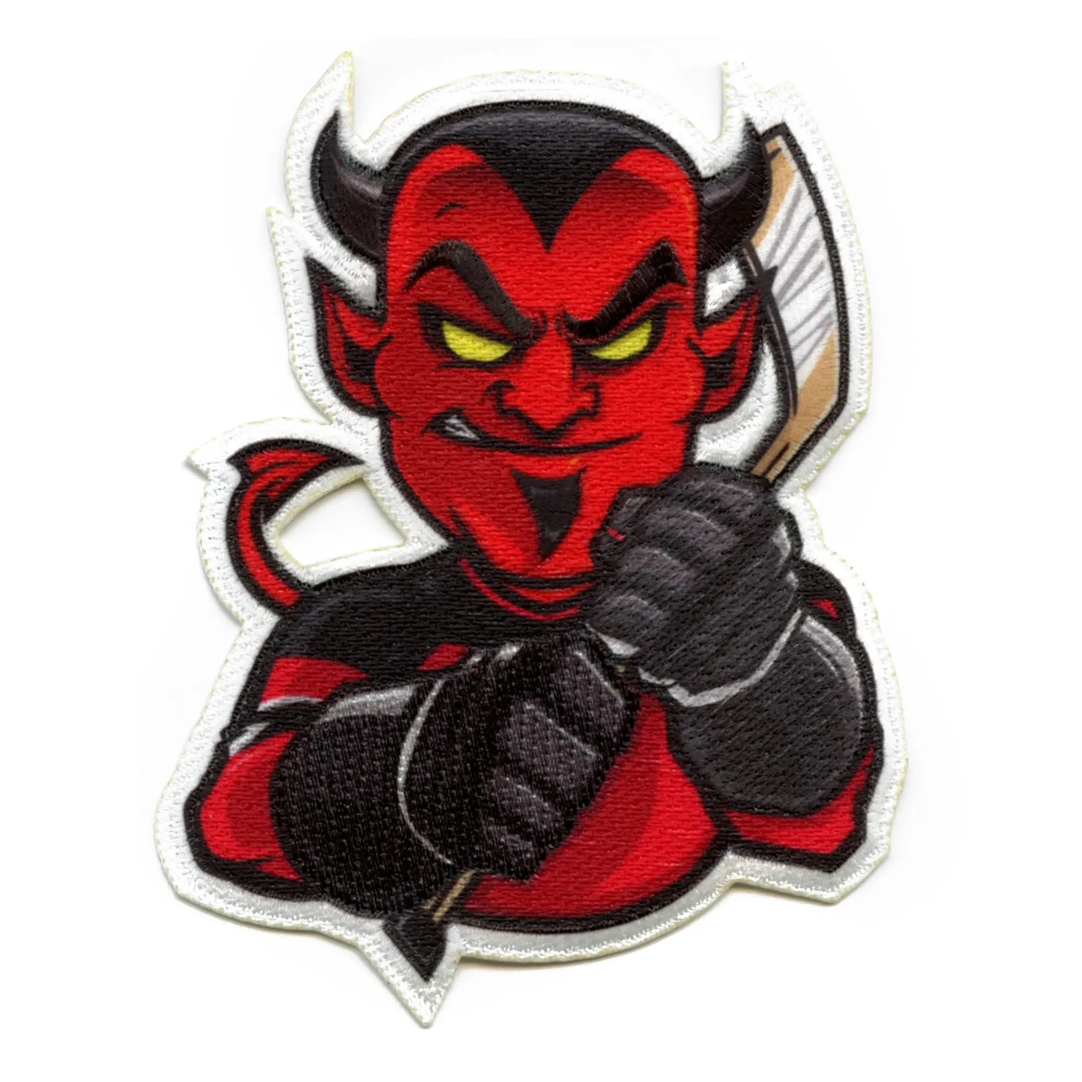 New Jersey Devils Mascot Hockey Player Logo Patch