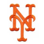 New York Mets Orange "NY" Interlocking Logo Embroidered Patch