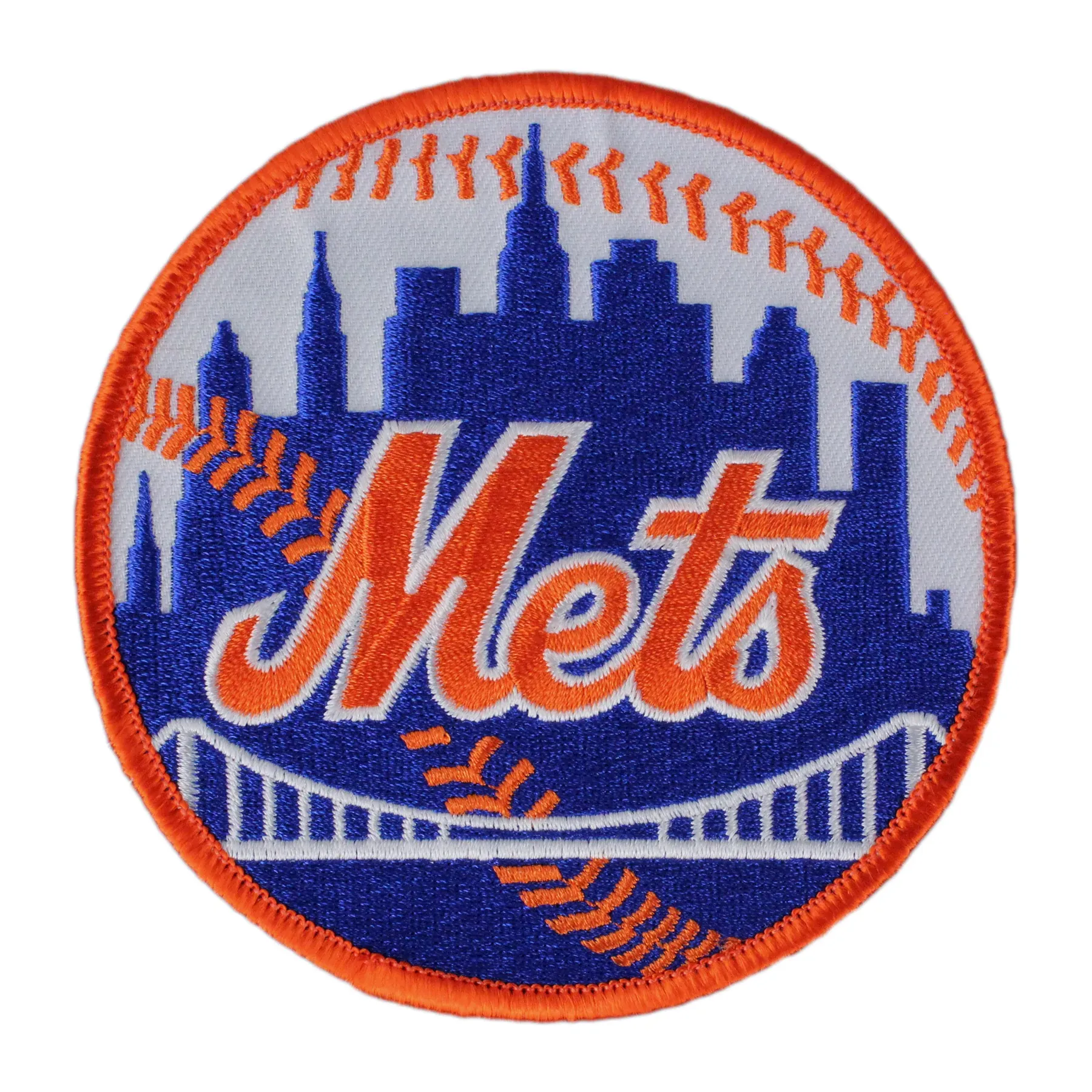 New York Mets skyline round logo patch