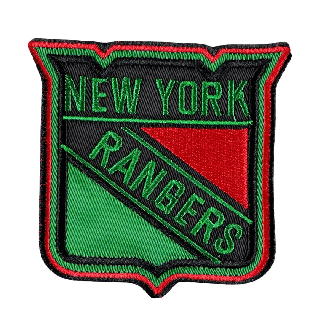 New York Rangers Black Green Shield Logo Patch