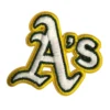Oakland Athletics "A's" White Script Logo Patch