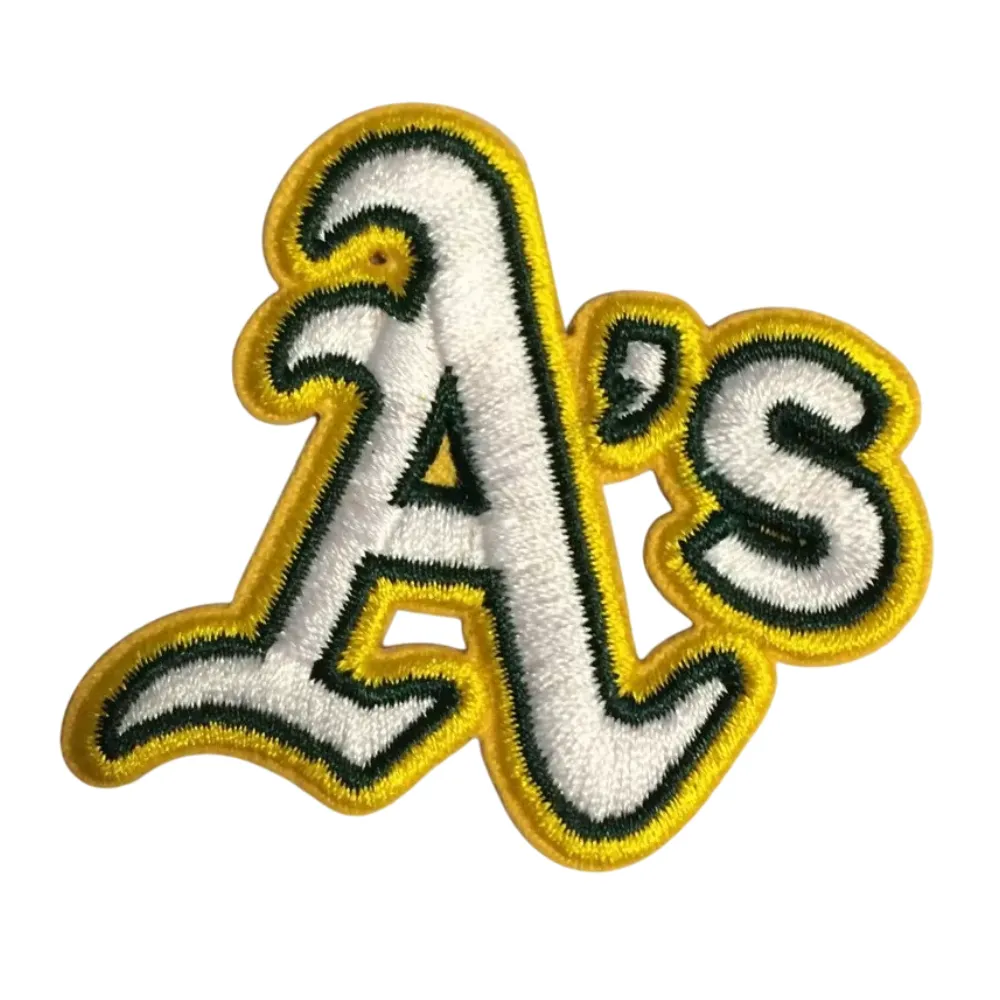 Oakland Athletics "A's" White Script Logo Patch