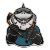 San Jose Sharks Mascot Breaking Stick Patch