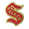 Seattle Kraken Red/Yellow Letter S Logo Patch