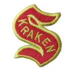 Seattle Kraken Red/Yellow Letter S Logo Patch