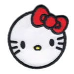 Hello Kitty Face Red Bow Embroidered Patch