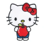 Hello Kitty Holding Red Apple Patch