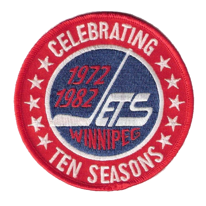 Winnipeg Jets Celebrating Ten Seasons 1972-1982 Logo Patch