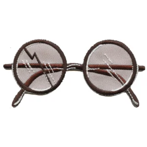 Harry Potter Round Glasses and Lightning Bolt Scar Patch