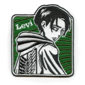 Attack on Titan Levi Ackerman Green Background Patch