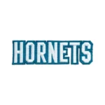 Charlotte Hornets Blue/White Wordmark Logo Patch