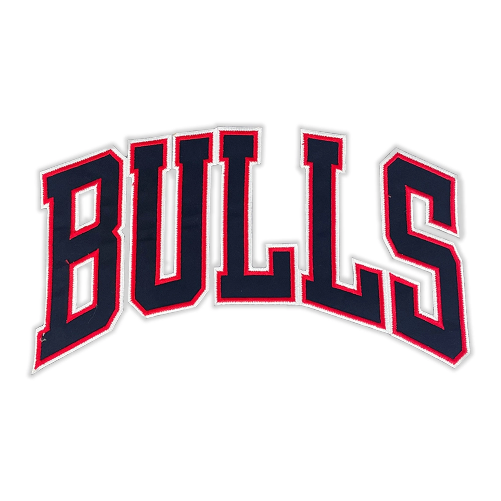 Chicago Bulls Red/Black Bulls Wordmark Logo Patch