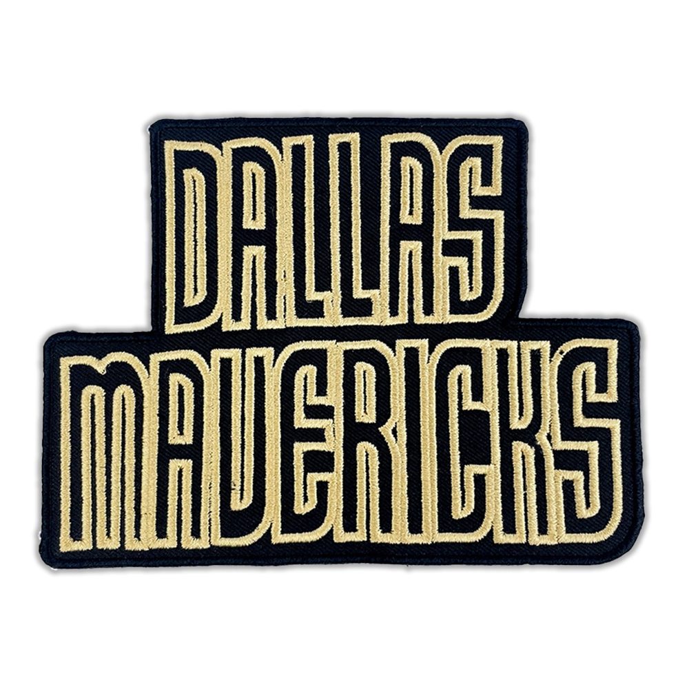 Dallas Mavericks Golden Wordmark Logo Patch