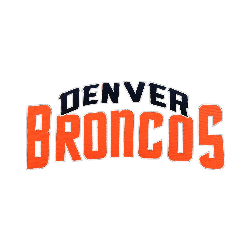 Denver Broncos Black/Orange Text Logo Patch