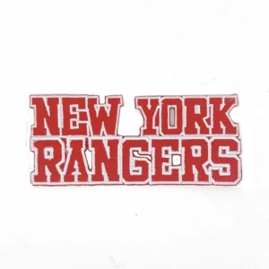 New York Rangers Red Block Font Logo Patch