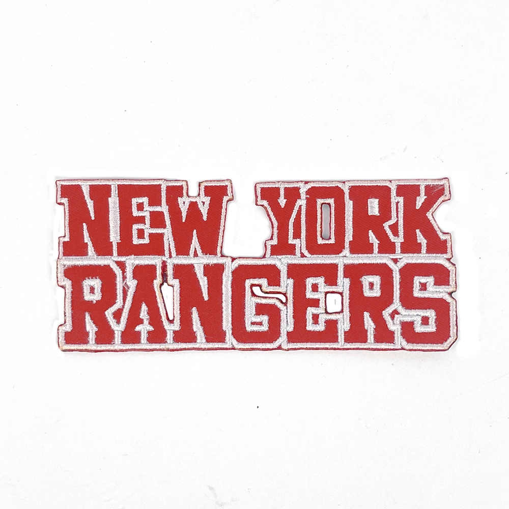 New York Rangers Red Block Font Logo Patch